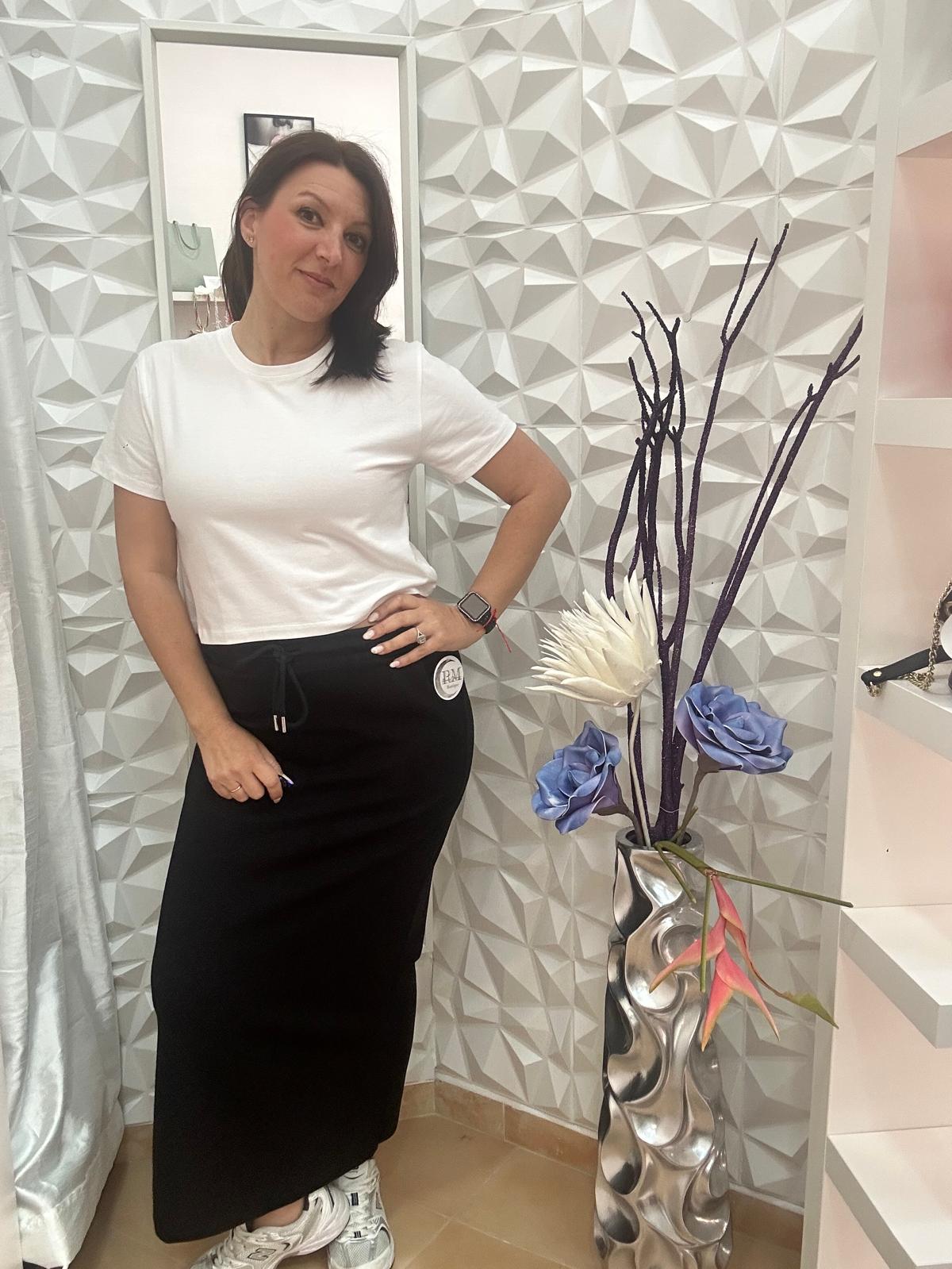 Falda tejido chandal.