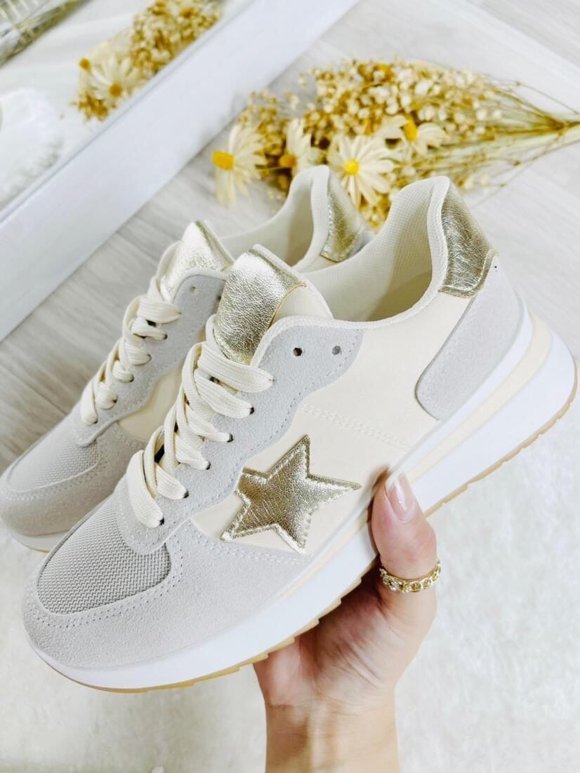 ZAPATILLA DEPORTE BEIGE ESTRELLA R.M. BOUTIQUE