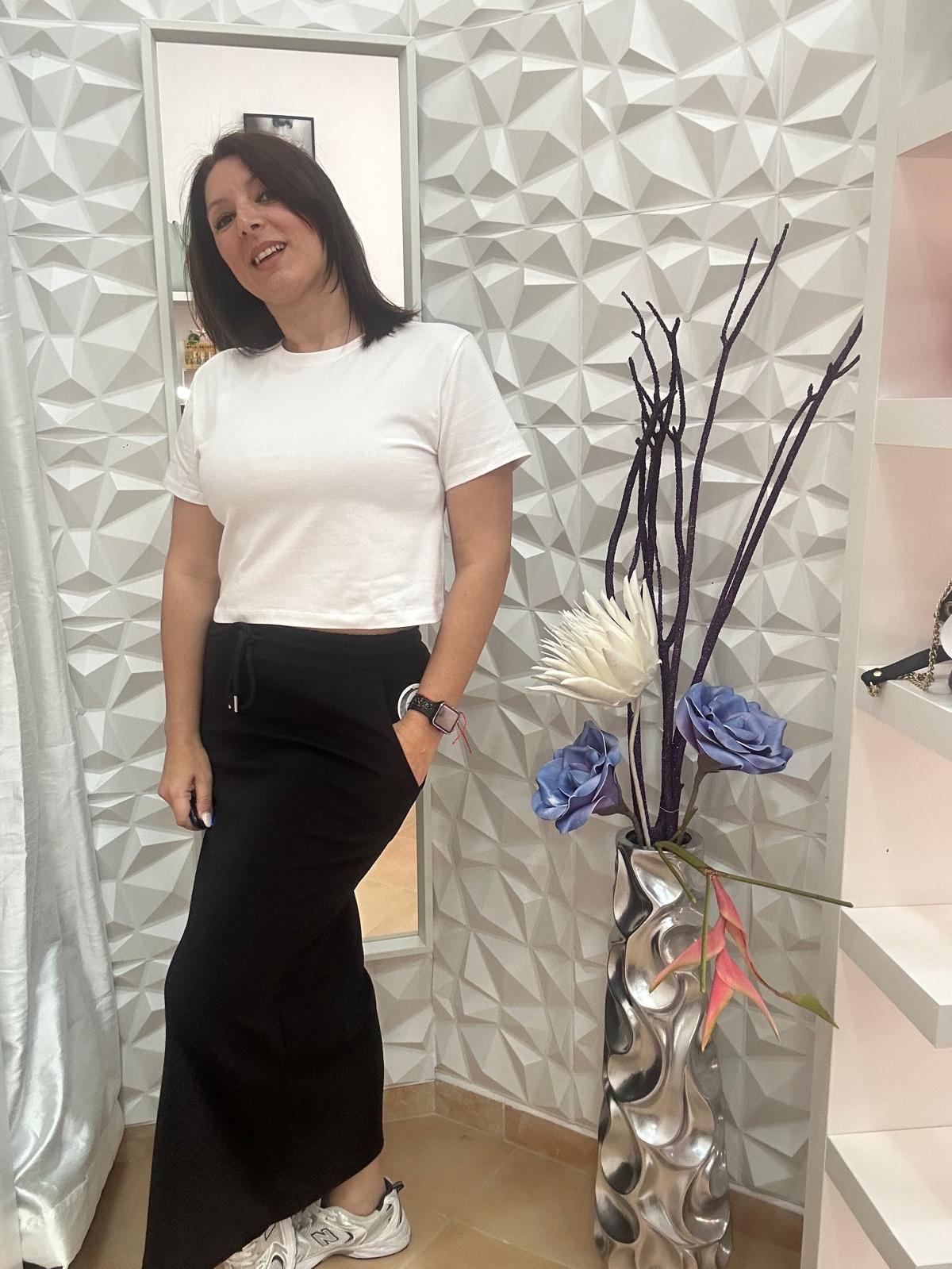 Falda tejido chandal.