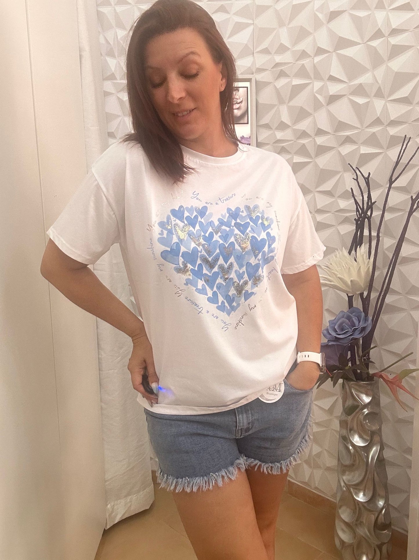CAMISETA CORAZON AZUL