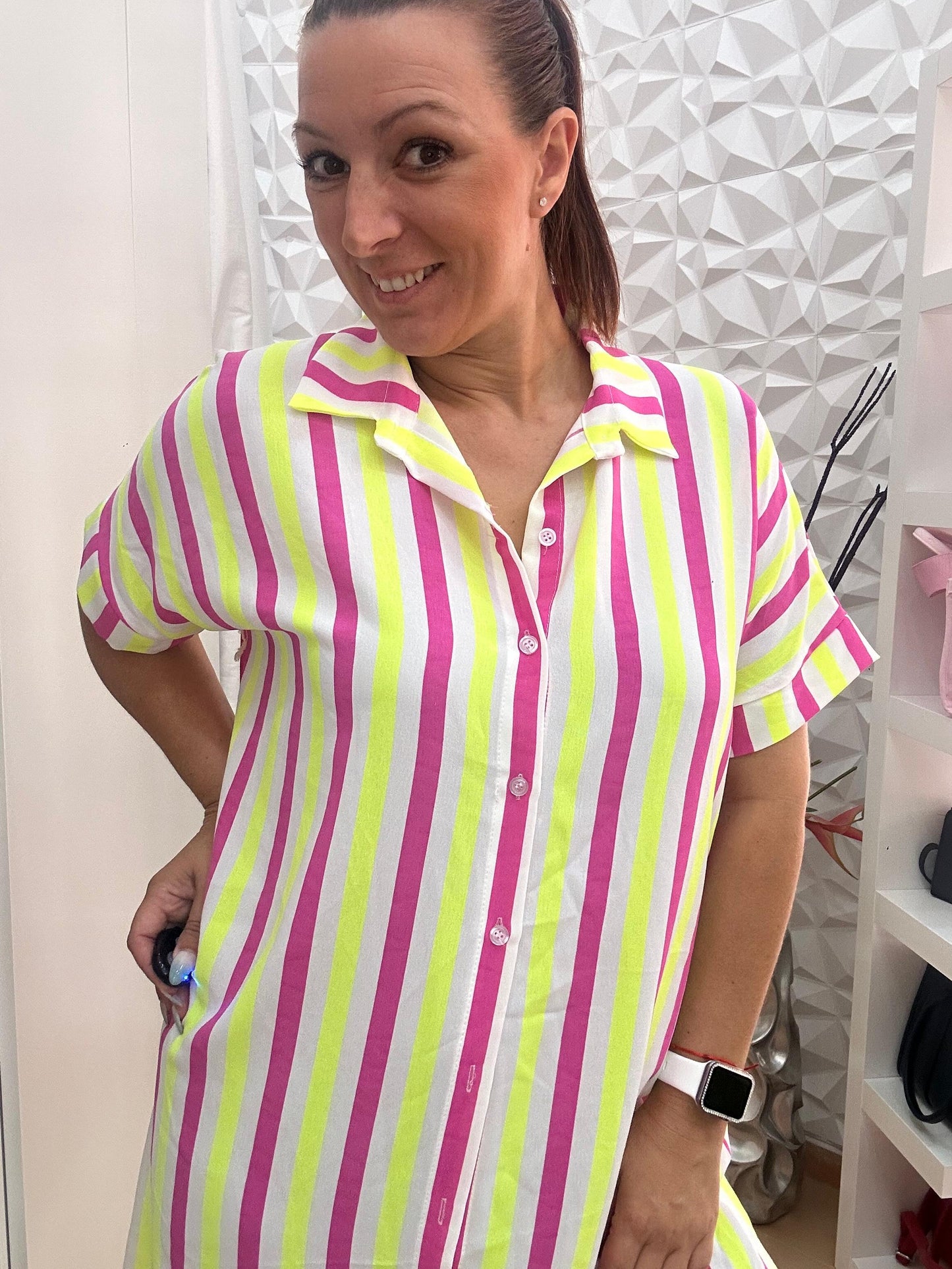 CAMISA FLUOR AMARILLA