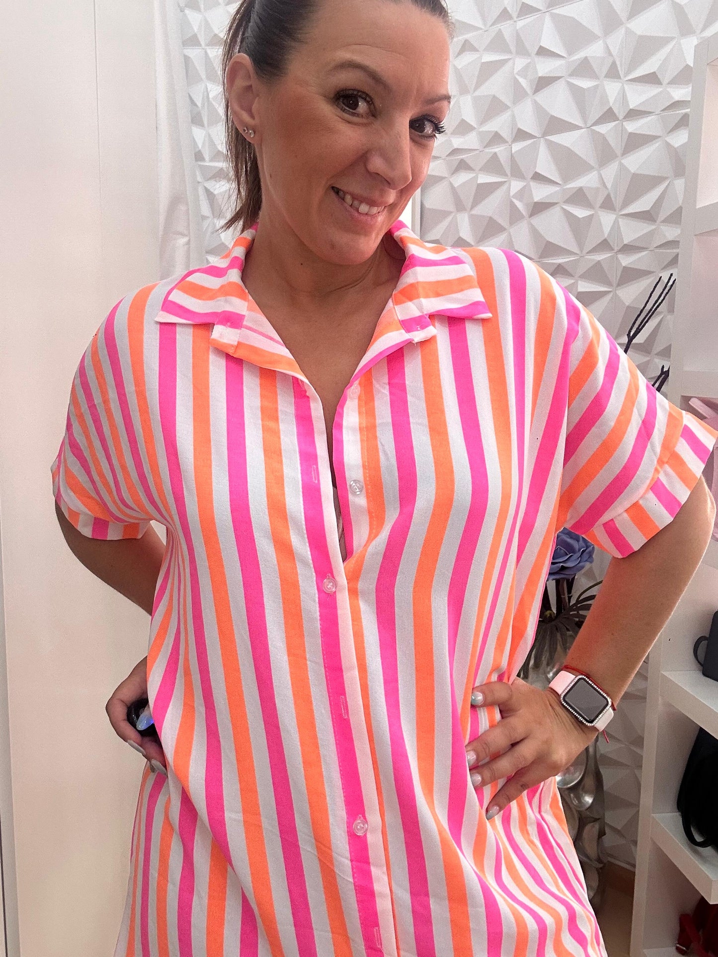 CAMISA FLUOR ROSA