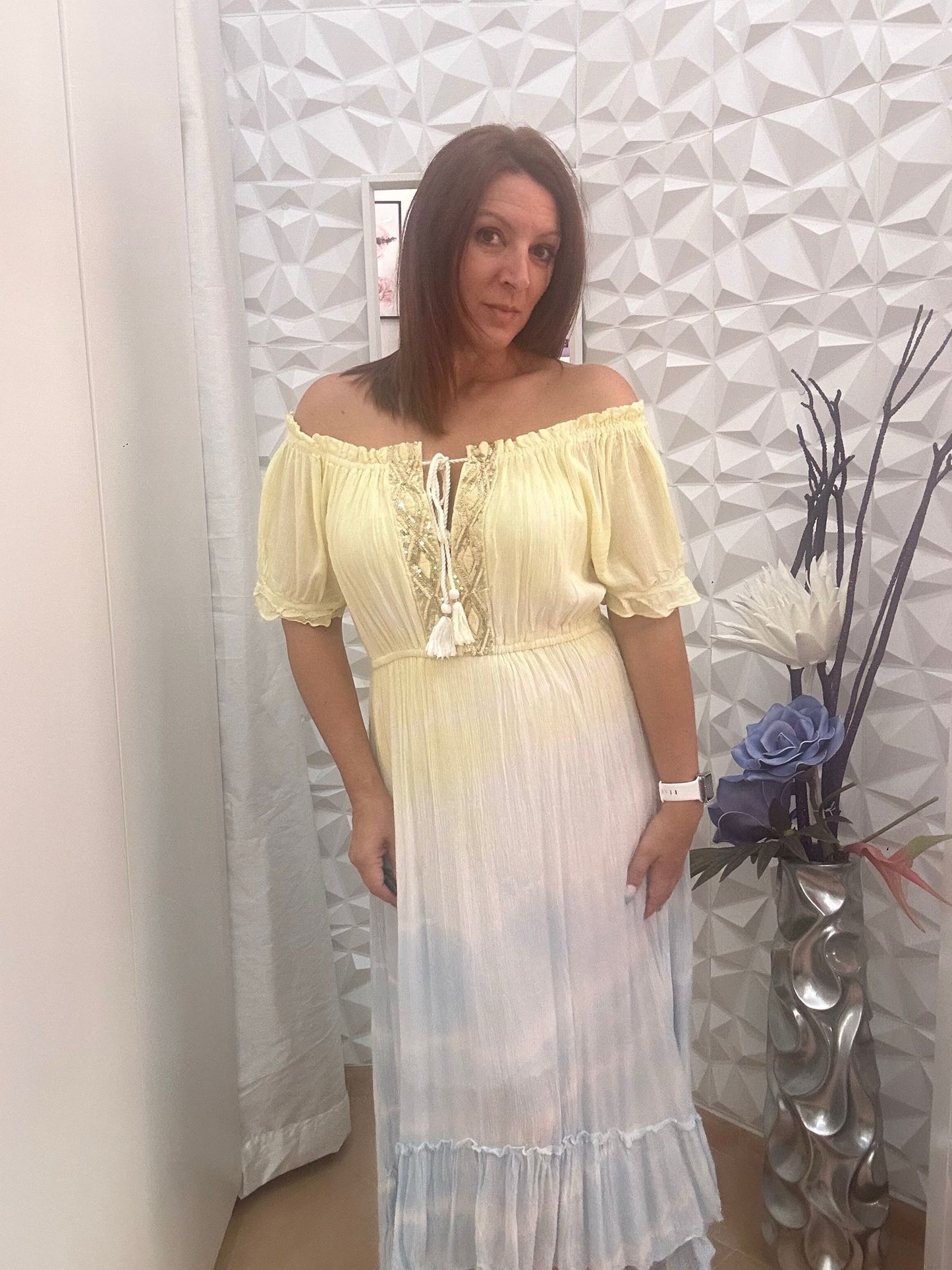 VESTIDO INDU AMARILLO.