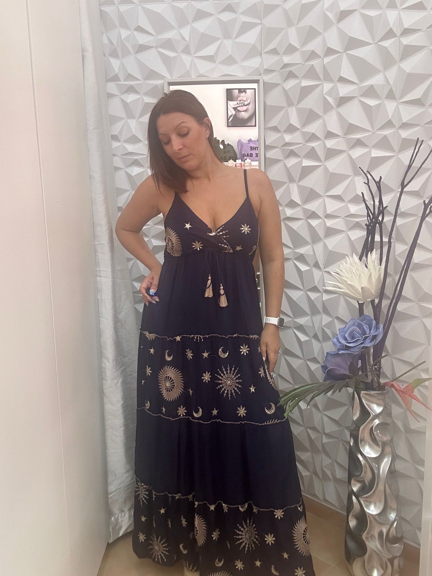 VESTIDO INDU AZUL.