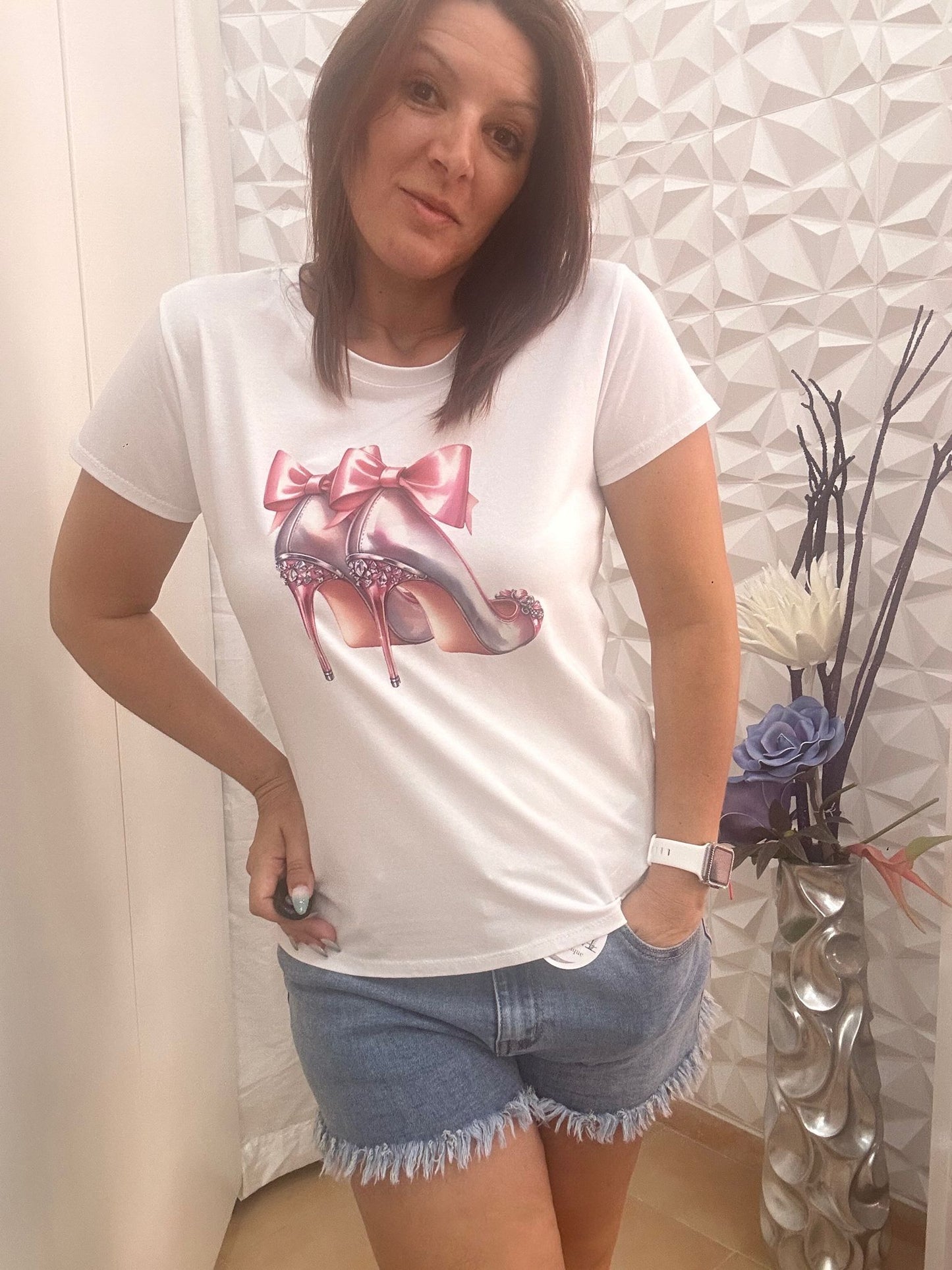 CAMISETA TACON BLANCA