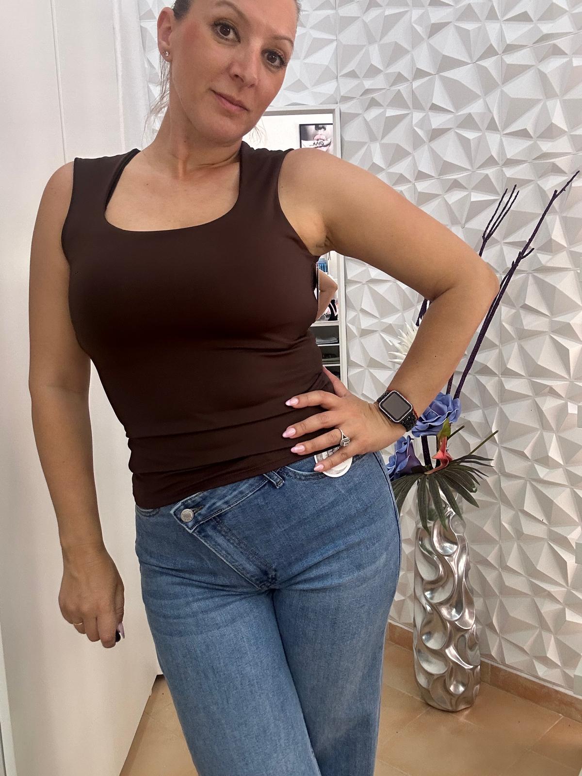 Top Zara marron