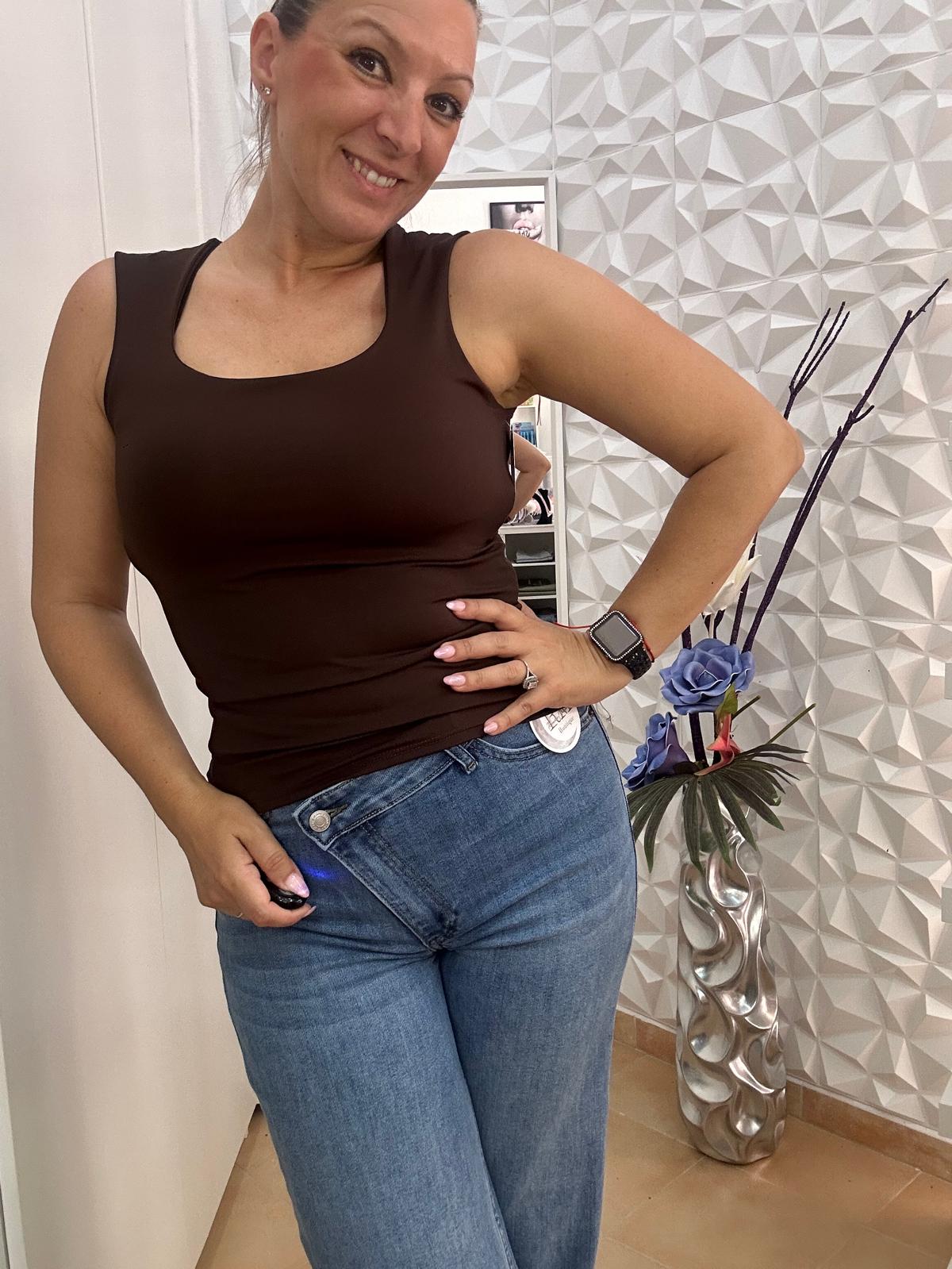 Top Zara marron