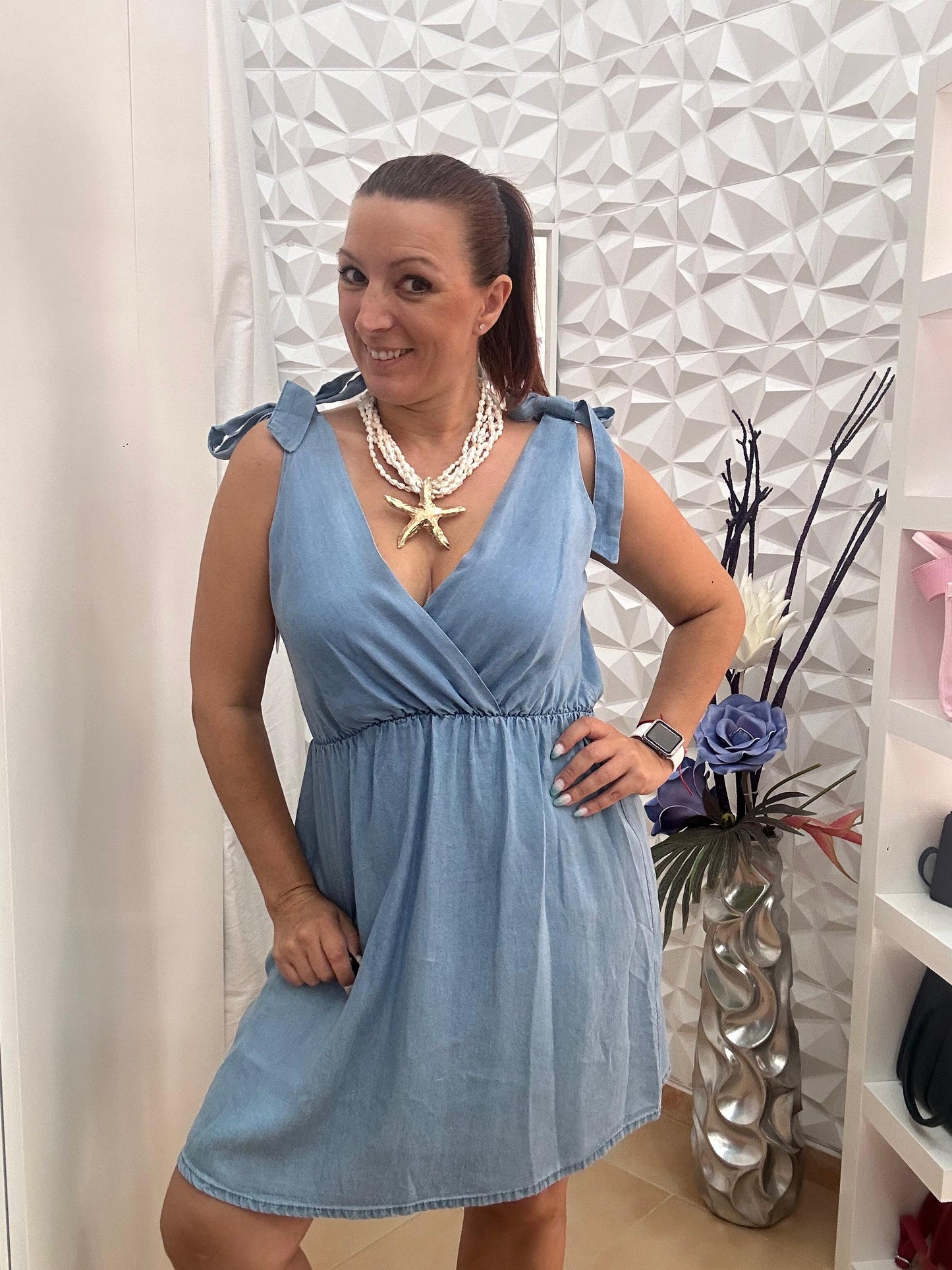 VESTIDO CORTO VAQUERO
