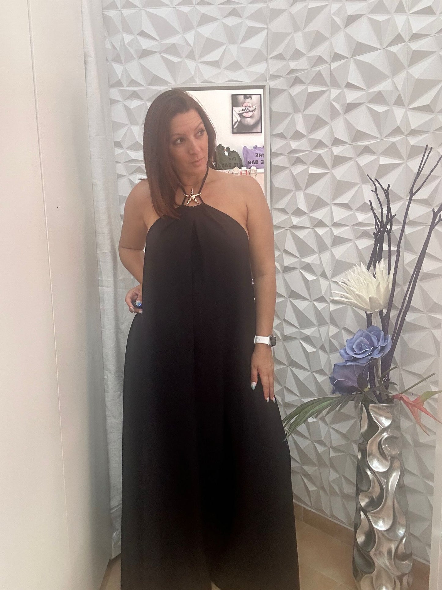 VESTIDO ESTRELLA NEGRO.