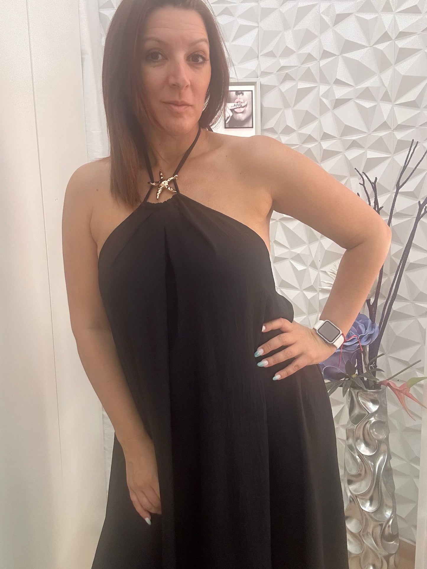 VESTIDO ESTRELLA NEGRO.