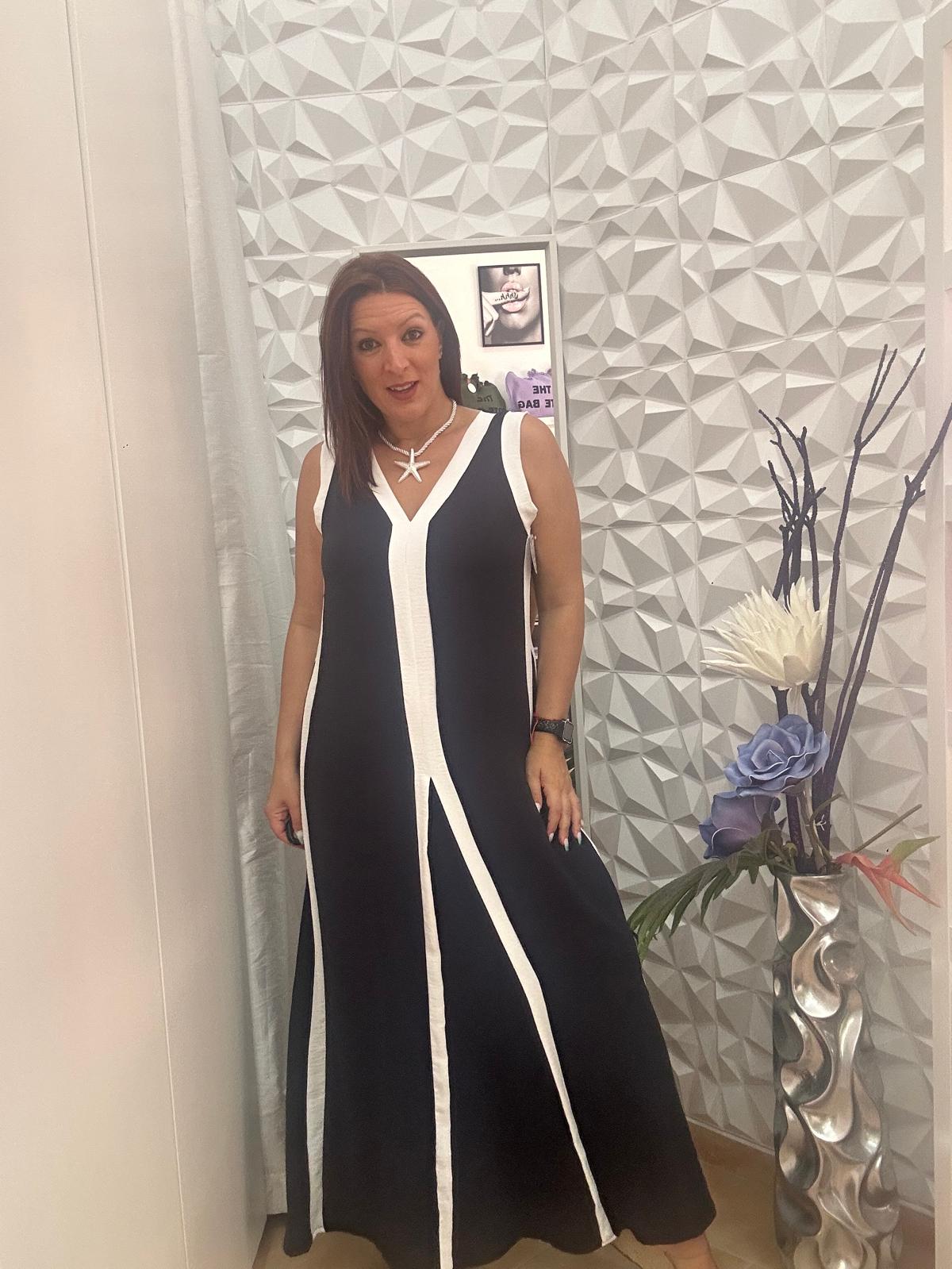 VESTIDO LARGO AZUL