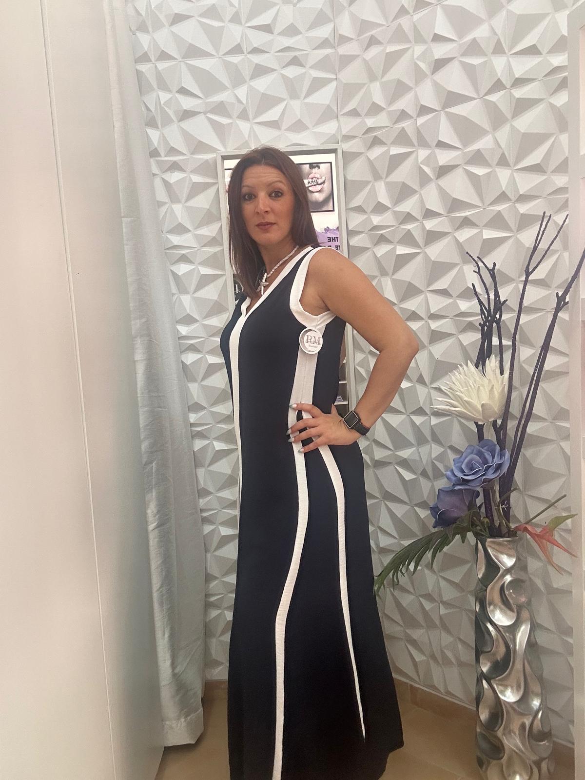 VESTIDO LARGO AZUL