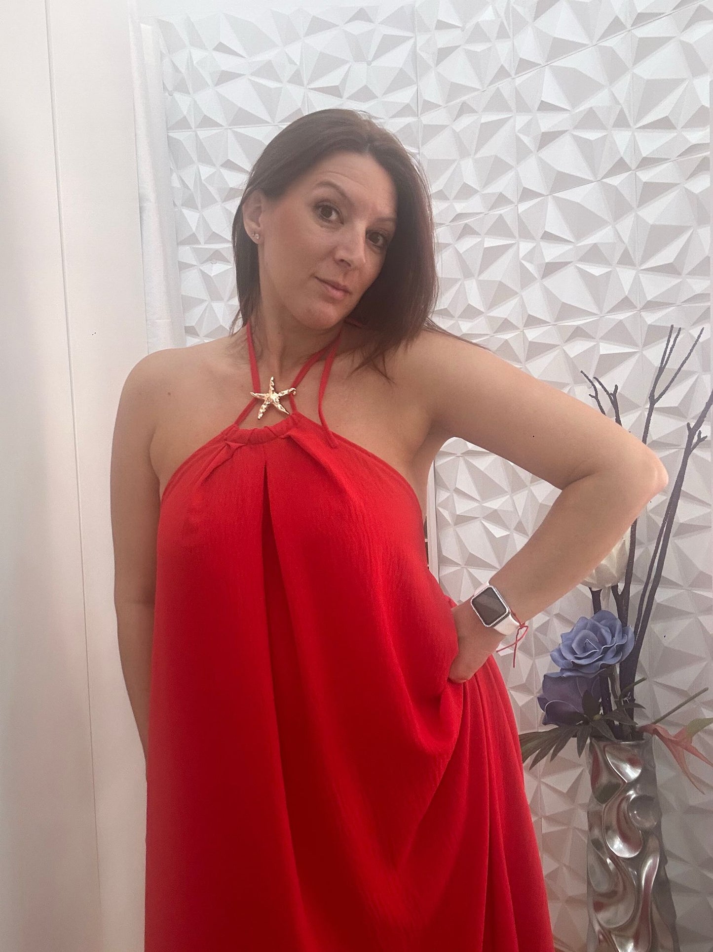 VESTIDO ESTRELLA ROJO