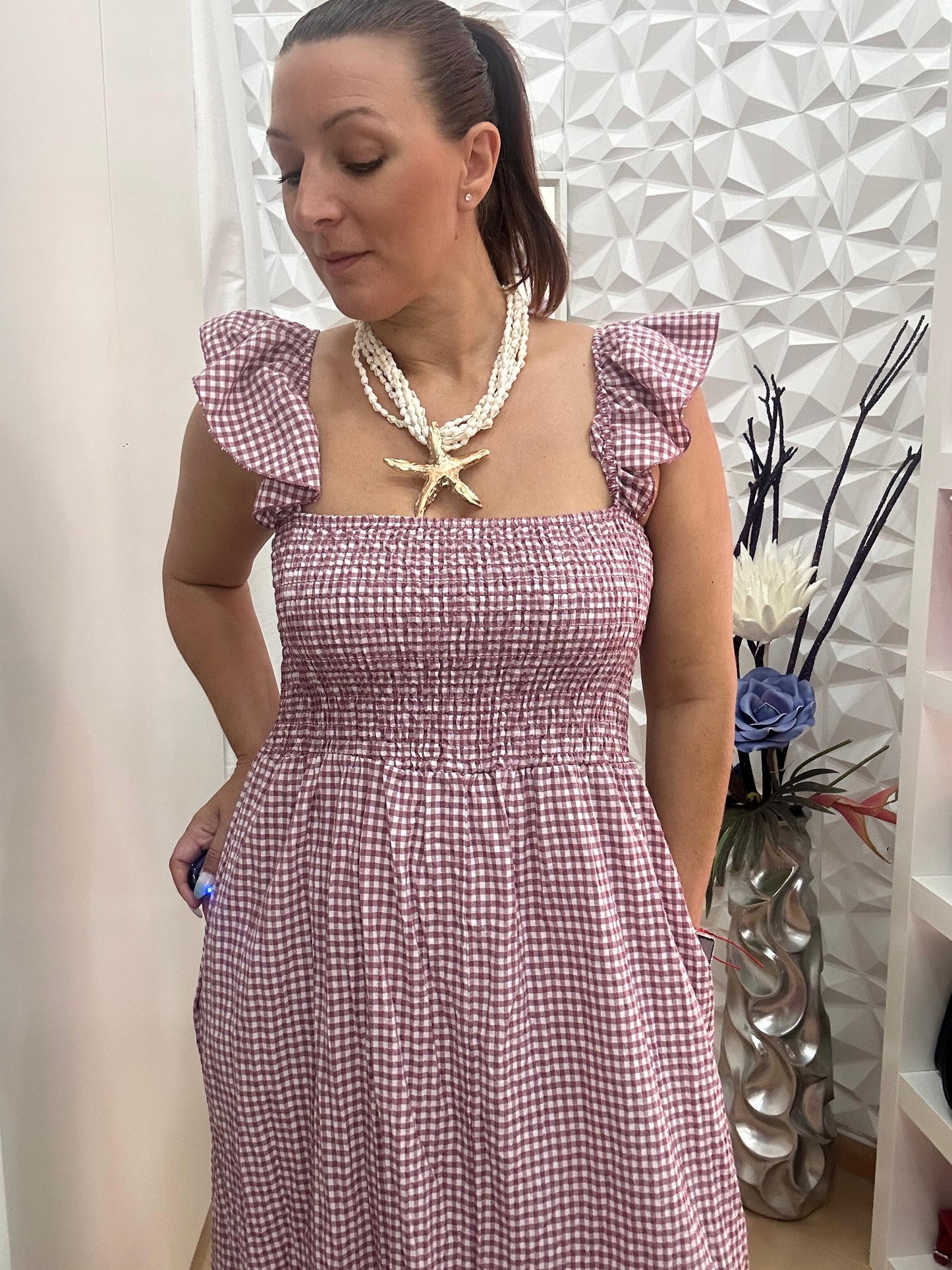 VESTIDO VICHY ROSA