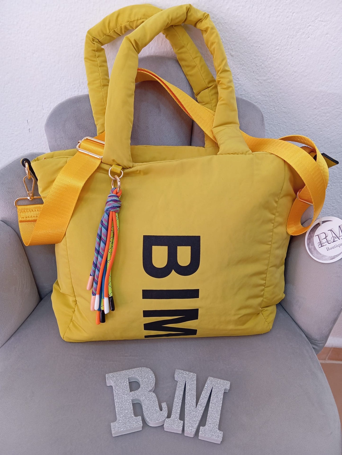 BOLSO BIM TELA AMARILLO