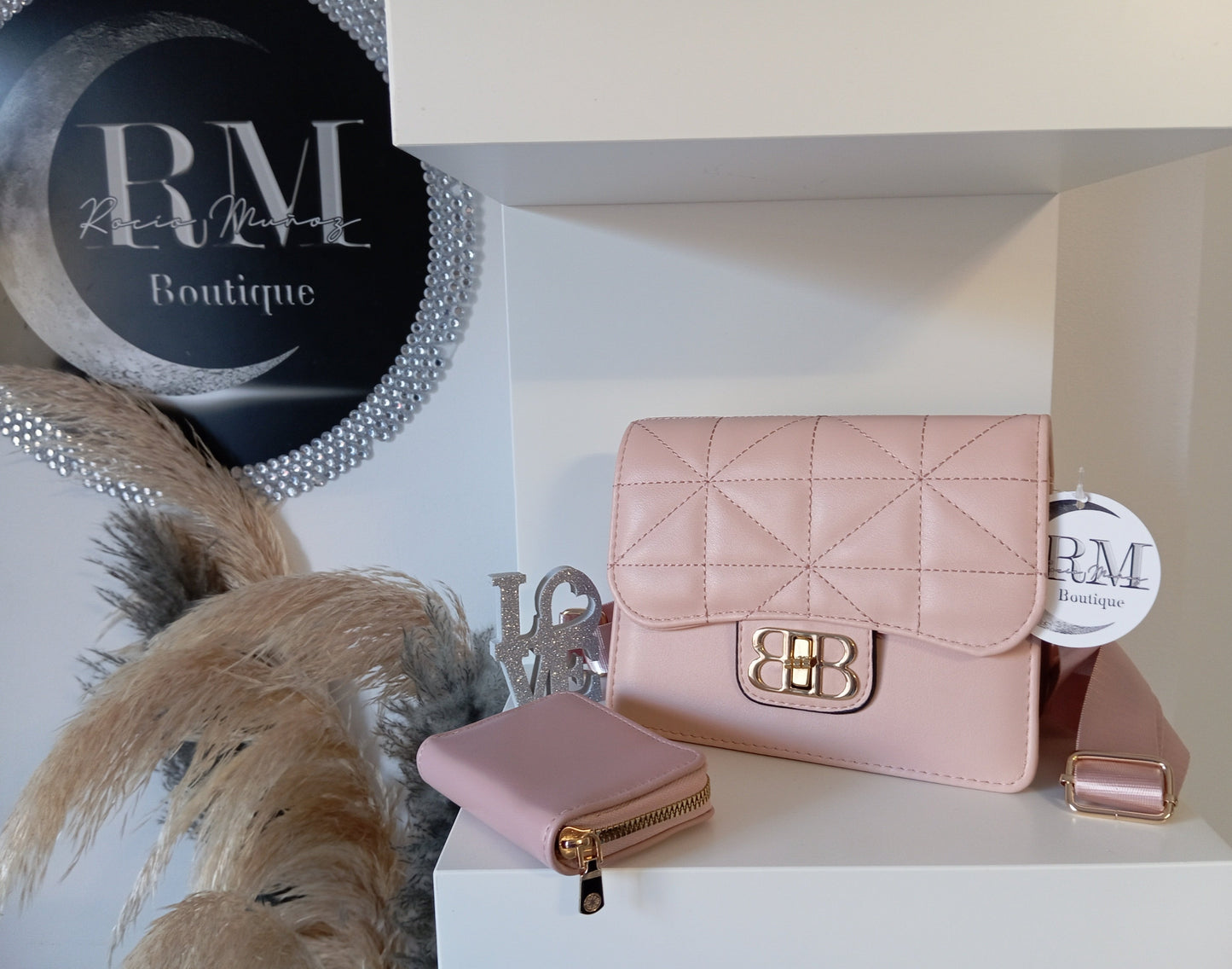 BOLSO DE MANO ROSA BEBE - R.M. BOUTIQUE