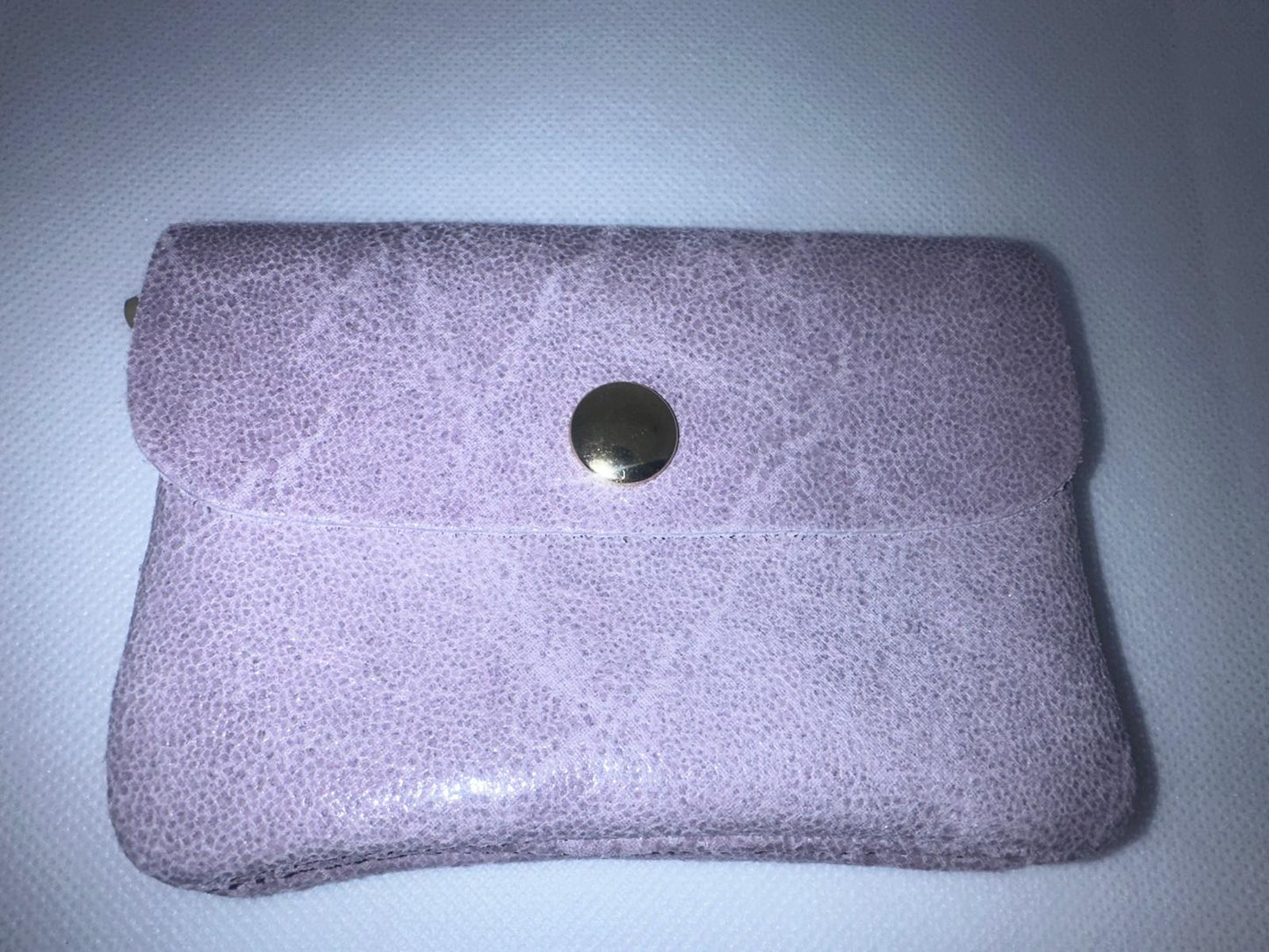 Cartera piel lila