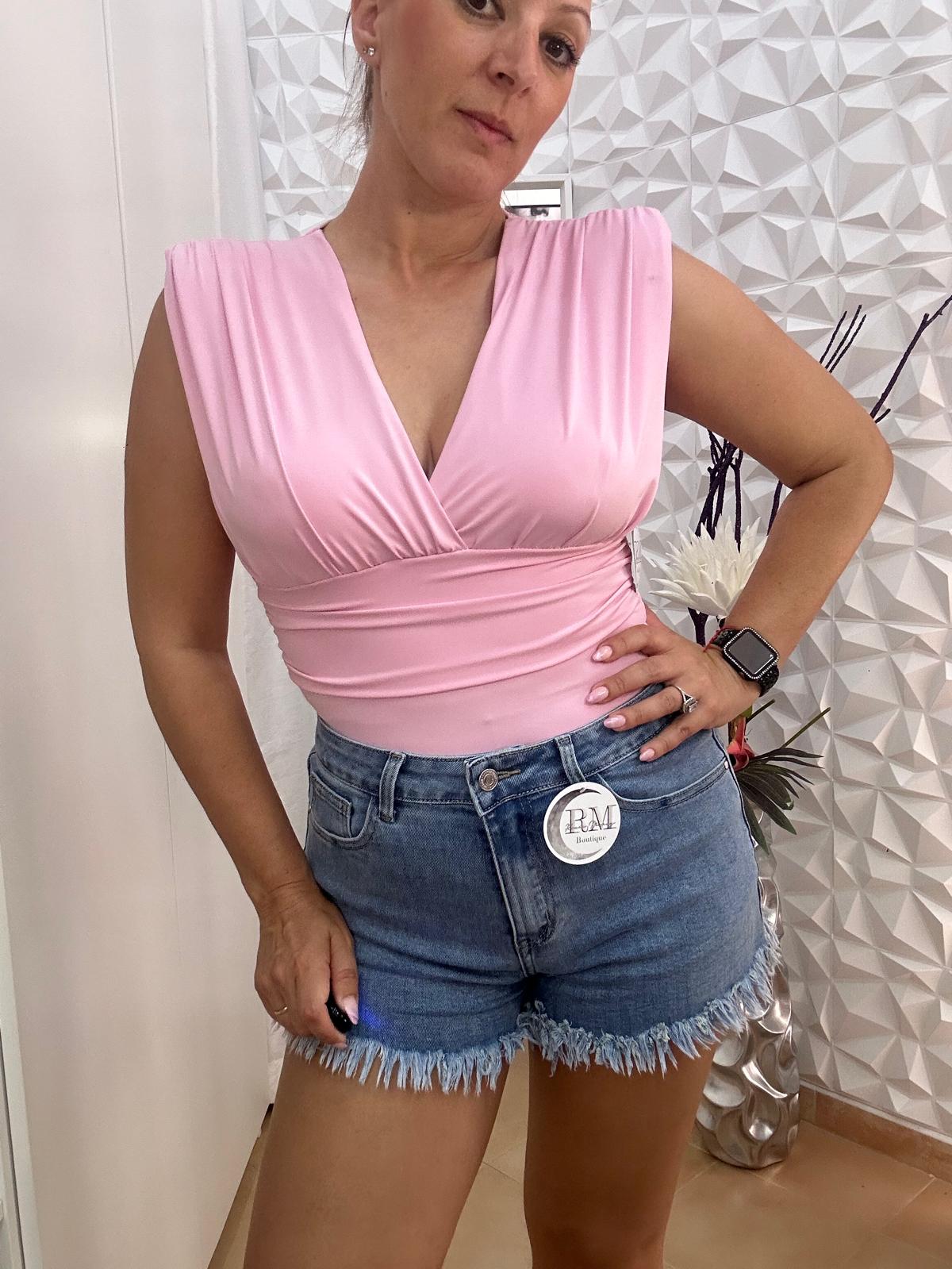 Body hombreras rosa
