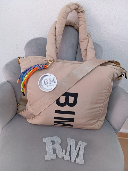 BOLSO BIM TELA BEIGE