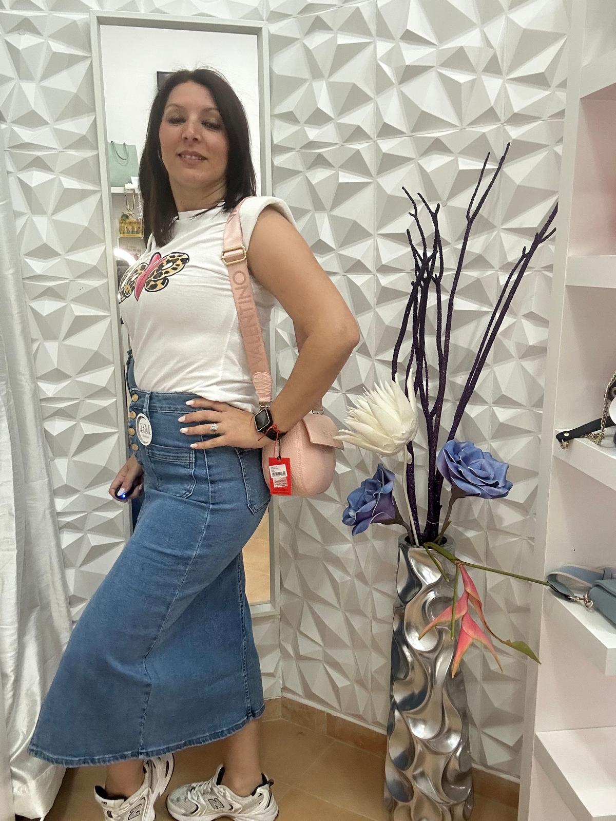 Falda vaquera midi