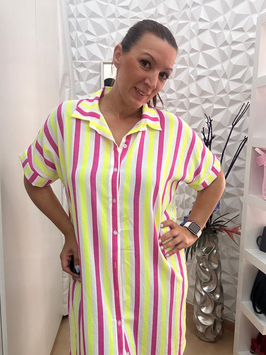 CAMISA FLUOR AMARILLA