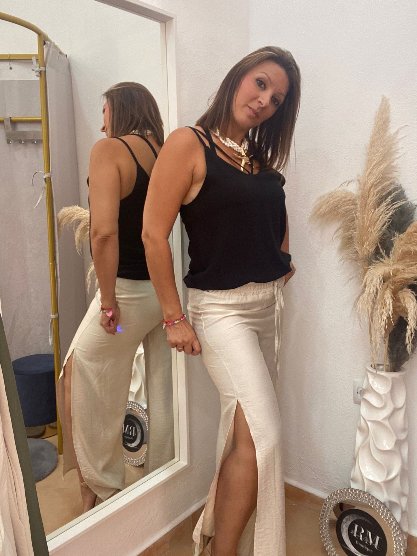 PANTALON APERTURA BEIGE