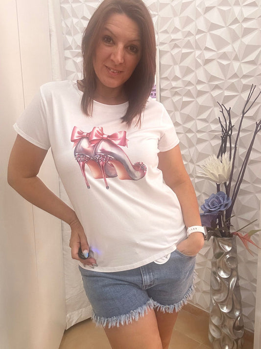CAMISETA TACON BLANCA