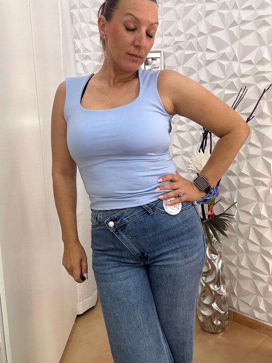 Top Zara celeste