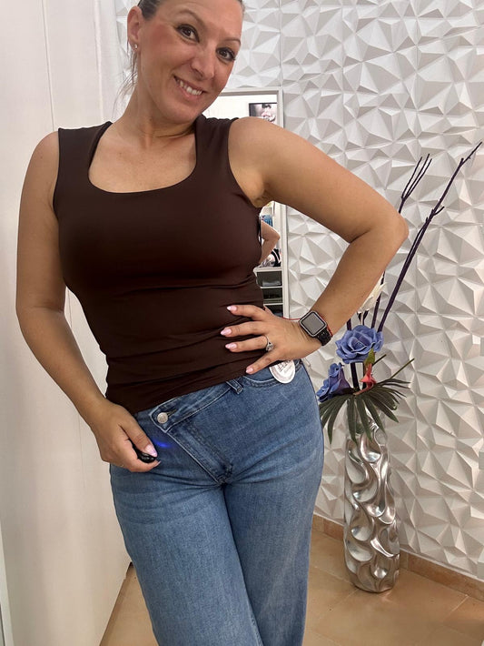 Top Zara marron