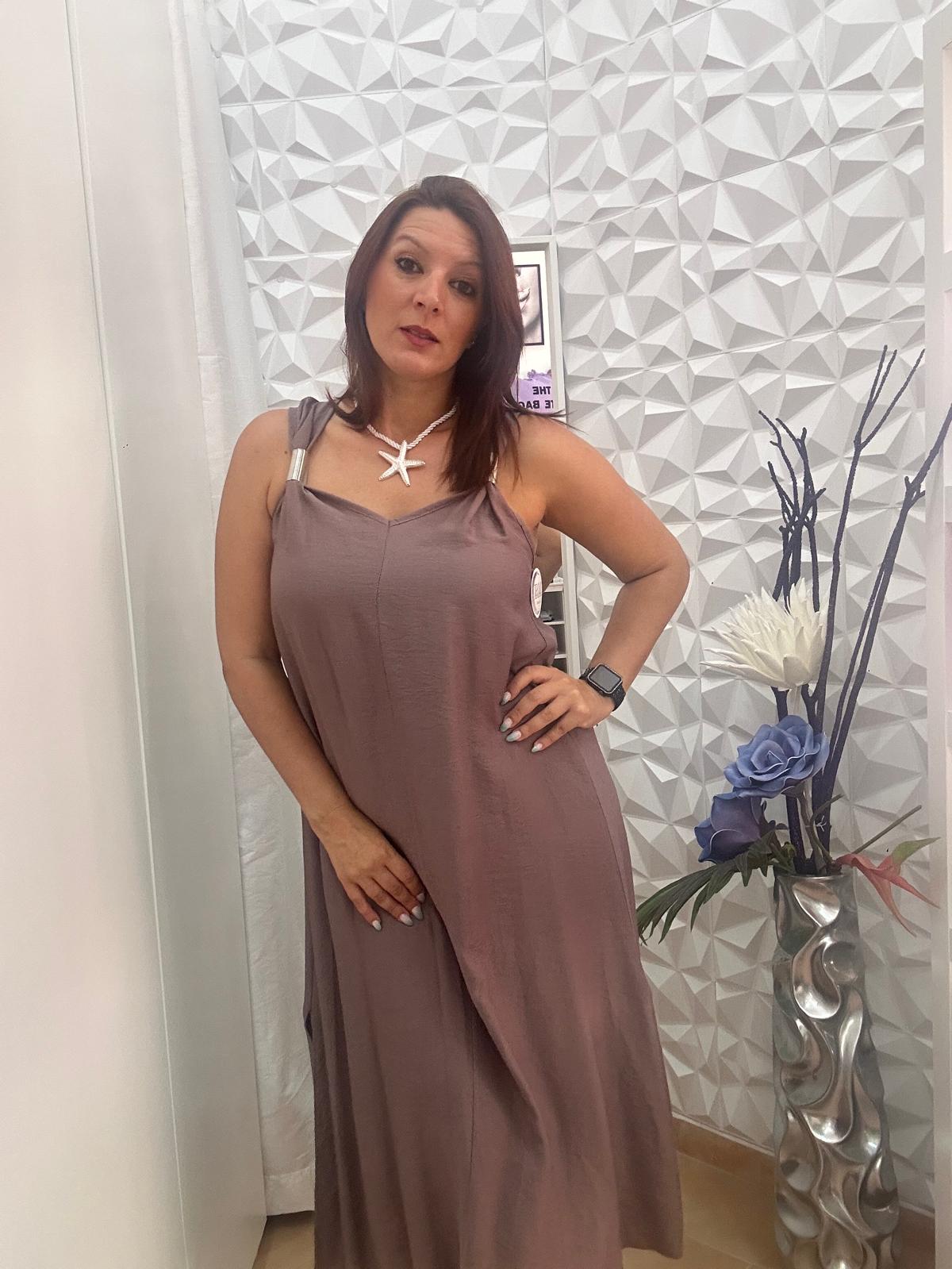 VESTIDO TAUPE