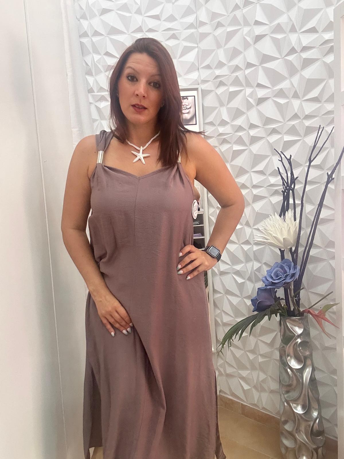 VESTIDO TAUPE