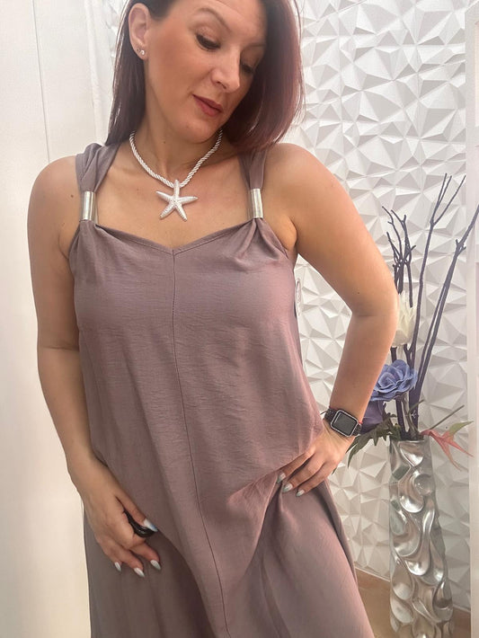 VESTIDO TAUPE