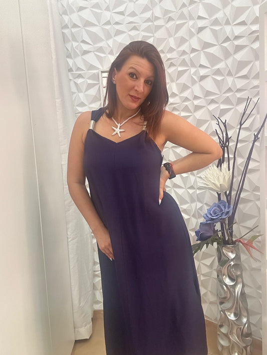 VESTIDO AZUL MARINO