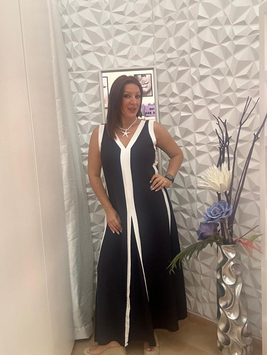 VESTIDO LARGO AZUL
