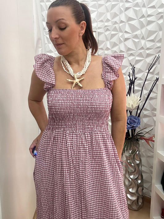 VESTIDO VICHY ROSA